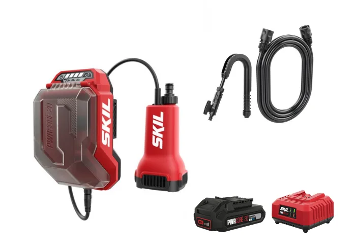 משאבת מים טבולה נטענת 20V מתנה סוללה 2.0Ah + מטען SKIL