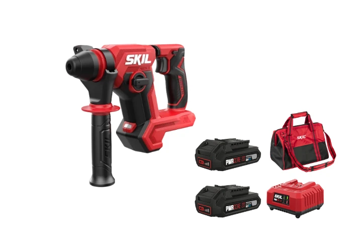 פטישון נטען 20V Brushless עם עד 18 מ";מ עם שני מצבי עבודה - מתנה 2 סוללות 2.0Ah + מטען + תיק SKIL