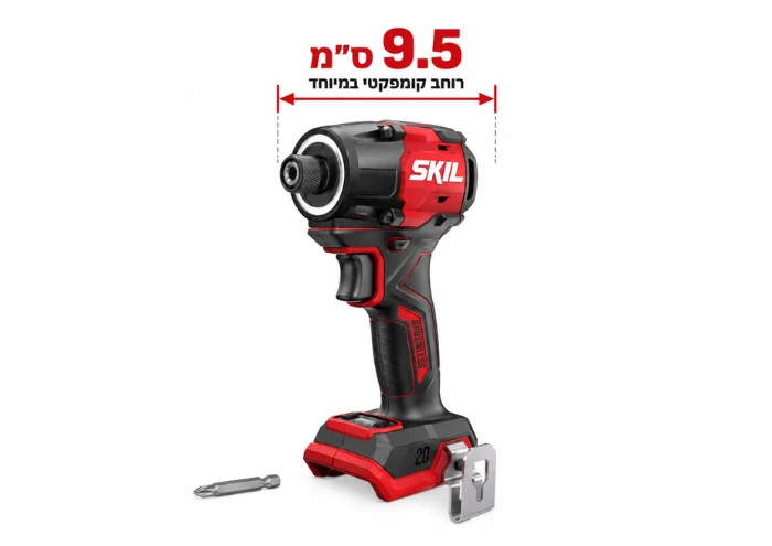 מברגת אימפקט 20V Brushless XP עם בורר ל-5 מצבים 280Nm -+ מטען מהיר + 2 סוללות 4.0Ah + תיק גדול SKIL