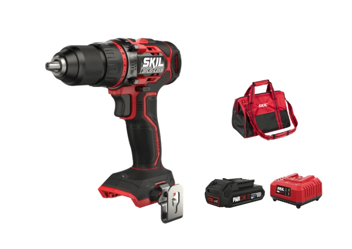 מקדחה/מברגה נטענת 13 מ";מ 20V Brushless + גיר 2 מתנה מטען + סוללה 2.0Ah + תיק SKIL