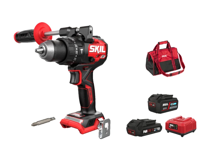 מקדחה/מברגה נטענת רוטטת 13 מ";מ 20V Brushless 130Nm x + סוללה 4.0Ah + מתנה סוללה 2.0Ah + מטען + תיק SKIL