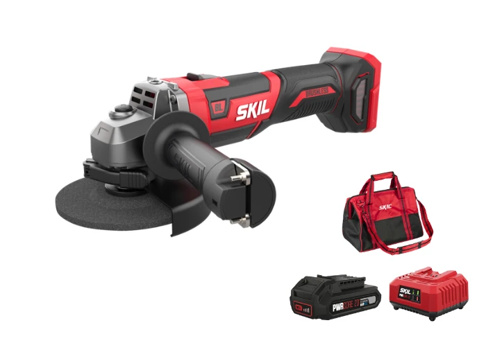 משחזת זווית נטענת Brushless עם התנעה רכה 125 מ";מ (";5) מתנה סוללה 2.0Ah + מטען + תיק SKIL
