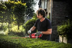 גוזם גדר חיה חשמלי נטען 20V Brushless אורך להבים 45 ס"מ + קוצץ קנטים חשמלי טלסקופי נטען 20V + סוללה 2.0Ah +מטען SKIL