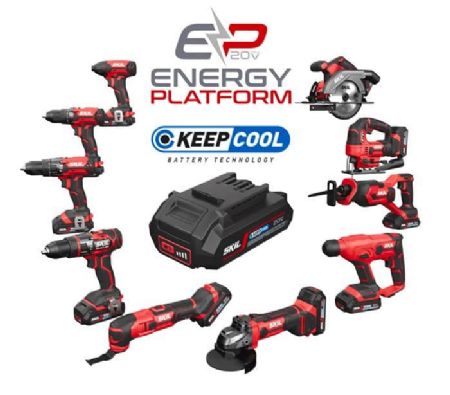 סוללה 20V 2.0Ah בטכנולוגיית Keep Cool + מטען 20V 2.4A במארז - SKIL