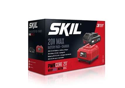 סוללה 20V 2.0Ah בטכנולוגיית Keep Cool + מטען 20V 2.4A במארז - SKIL