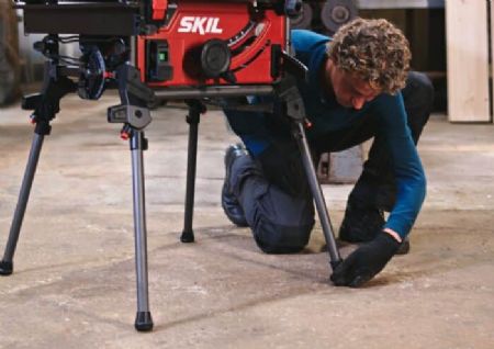 מסור שולחן "10 (254 מ"מ) 2000W עם רגליים מתקפלות + מסור גרונג עם פנדל 254 מ"מ 2000W עם סמן צל + מסור שרשרת "12 +סוללה 4.0Ah + מטען