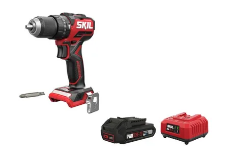 מקדחה/מברגה נטענת רוטטת 13 מ"מ 20V Brushless עם גיר מתנה סוללה 2.0Ah + מטען SKIL