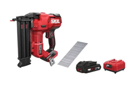 אקדח מסמרים נטען 20V Brushless GA18 לשימוש בעבודות עץ מתנה - מטען + סוללה 2.0Ah SKIL