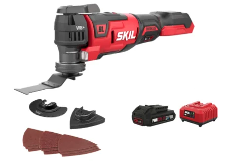 מולטיטול נטען (רב כלי) Brushless 20V עם סט אביזרים -מתנה סוללה 2.0Ah + מטען SKIL