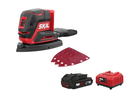 מלטשת מולטי יד אחת 20V Brushless + שק איסוף מתנה סוללה 2.0Ah + מטען SKIL