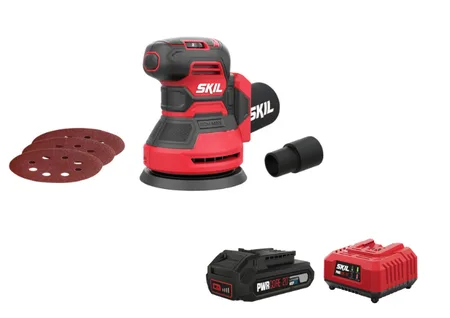 מלטשת אקצנטרית נטענת 20V אלקטרונית 125 מ"מ ("5) –מתנה סוללה 2.0Ah + מטען SKIL