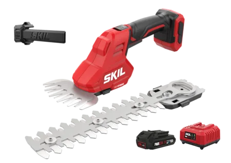 מגזמת עיצוב חשמלית נטענת 20V שניים באחד(אביזר גיזום ואביזר קוצץ) מתנה סוללה 2.0Ah + מטען SKIL