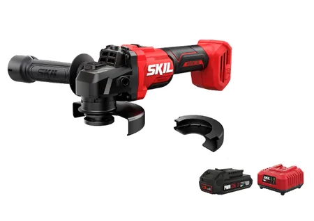 משחזת זווית נטענת 115 מ"מ ( "4.5) 20V Brushless התנעה רכה מתנה סוללה 2.0Ah + מטען SKIL