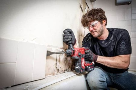 פטישון נטען 20V Brushless עד 24 מ"מ בעל 4 מצבי עבודה עם ביטול סיבוב 2.2J + סוללה 4.0Ah מתנה סוללה 2.0Ah + מטען SKIL