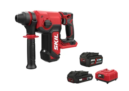 פטישון נטען 20V Brushless עד 24 מ"מ בעל 4 מצבי עבודה עם ביטול סיבוב 2.2J + סוללה 4.0Ah מתנה סוללה 2.0Ah + מטען SKIL