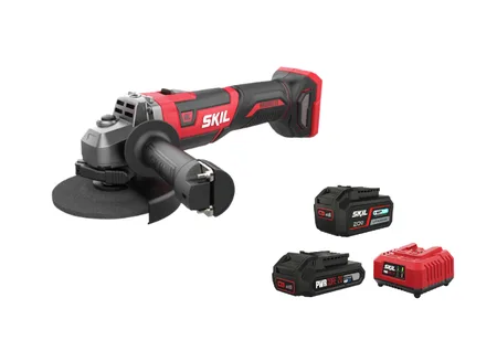 משחזת זווית נטענת Brushless עם התנעה רכה 125 מ"מ ("5) + סוללה 4.0Ah + מתנה סוללה 2.0Ah + מטען SKIL