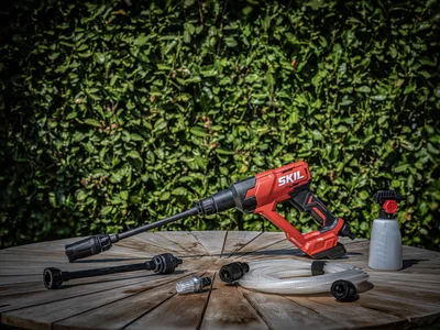 מכונת שטיפת מים בלחץ (גרניק) נטענת 20V מתנה סוללה 2.0Ah + מטען SKIL