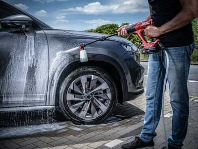 מכונת שטיפת מים בלחץ (גרניק) נטענת 20V מתנה סוללה 2.0Ah + מטען SKIL