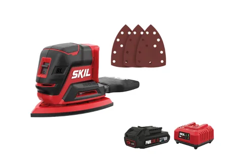 מלטשת מולטי יד אחת 20V Brushless מייסבים מוגני אבק אלקטרונית מתנה סוללה 2.0Ah + מטען SKIL