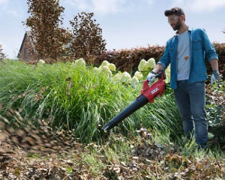 מפוח עלים חשמלי נטען 20V Brushless + חרמש 33 ס"מ Brushless +סוללה 2.0Ah + סוללה 4.0Ah + שני מטענים SKIL