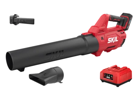 מכסחת דשא 40V(2x20V) Brushless רוחב 34 ס"מ + מפוח עלים + קוצץ קנטים 25 ס"מ + 4 סוללות 2.0Ah + שלושה מטענים SKIL