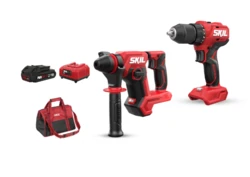 סט חובה בכל בית פטישון נטען 20V Brushless + מקדחה נטענת Brushless + סוללה 2.0Ah + מטען + תיק SKIL