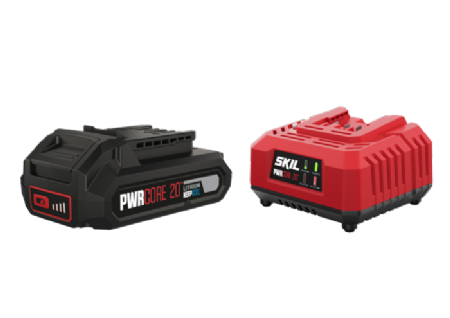 סוללה 20V 2.0Ah בטכנולוגיית Keep Cool + מטען 20V 2.4A במארז - SKIL