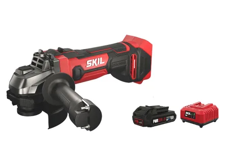 משחזת זווית נטענת 20V עם התנעה רכה 115 מ"מ ("4.5) מתנה סוללה 2.0Ah + מטען SKIL