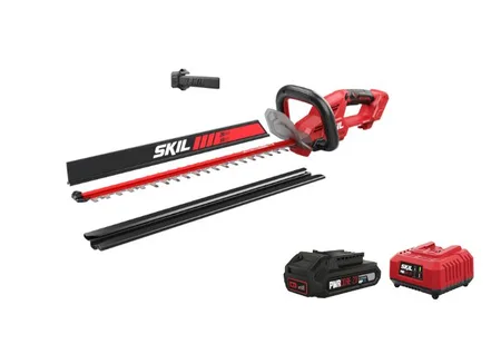 גוזם גדר חיה חשמלי נטען עם מגש פינוי גזם 55 ס”מ 20V Brushless מתנה סוללה 2.0Ah + מטען SKIL