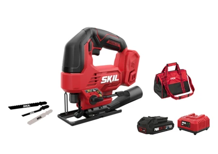 מסור אנכי (ג'יקסו) נטען 20V Brushlessמתנה סוללה 2.0Ah + מטען + תיק SKIL