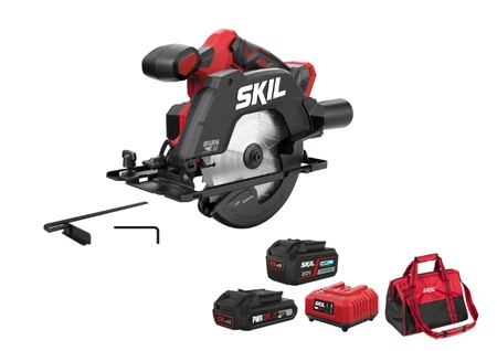 מסור עגול 165 מ"מ ("6.5) מקצועי 20V Brushless + סוללה 4.0Ah + מתנה - מטען + סוללה 2.0Ah + תיק SKIL