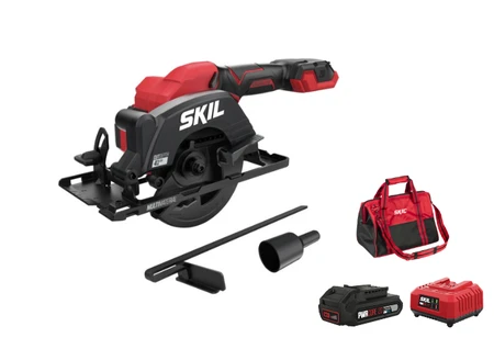 מיני מסור עגול יד אחת נטען 20V Brushless לחיתוך עץ אלומיניום וקרמיקה מתנה סוללה 2.0Ah + מטען + תיק SKIL