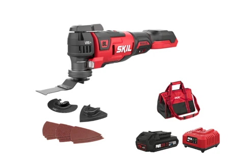 מולטיטול נטען (רב כלי) Brushless 20V עם סט אביזרים -מתנה סוללה 2.0Ah + מטען + תיק SKIL