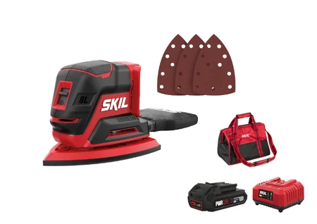 מלטשת מולטי יד אחת 20V Brushless מייסבים מוגני אבק אלקטרונית מתנה סוללה 2.0Ah + מטען + תיק SKIL